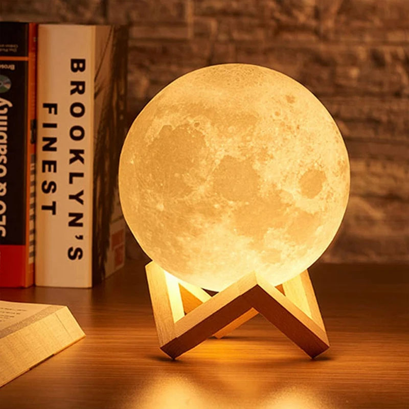 Moon Night Light — 3D LED Galaxy Lamp for Bedroom & Home Décor