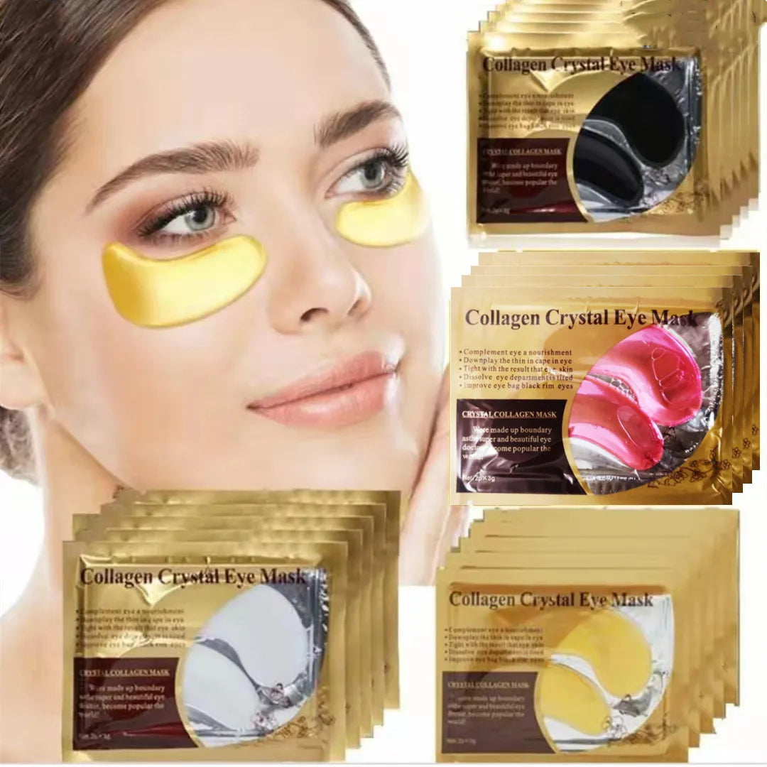 Gold Collagen Crystal Eye Patches — 10 Pairs Anti-Aging Under-Eye Mask