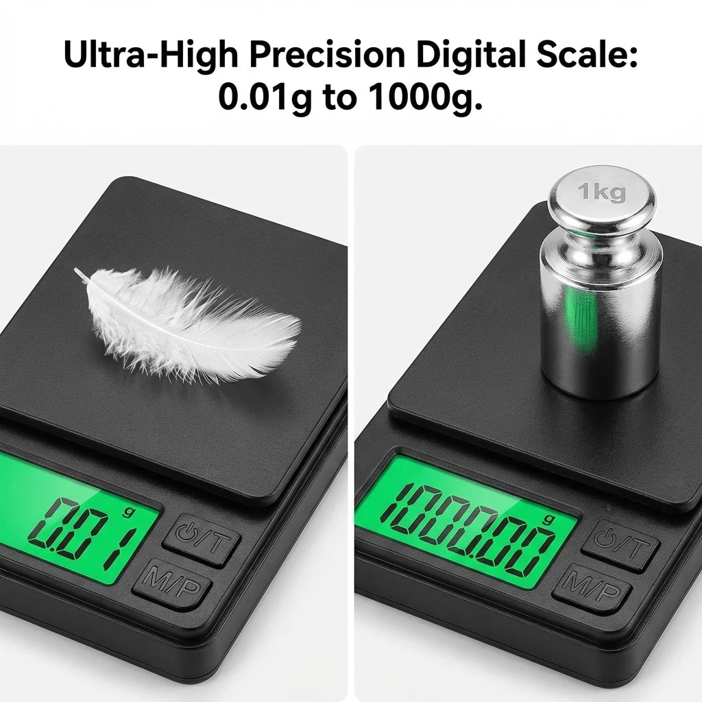 Digital Precision Pocket Scale — Backlit LCD Mini Scale for Jewelry & Food