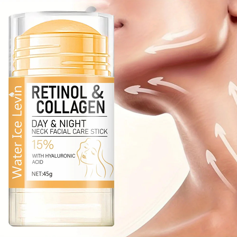 Retinol & Collagen Neck Facial Stick — Day & Night Firming Cream with Hyaluronic Acid