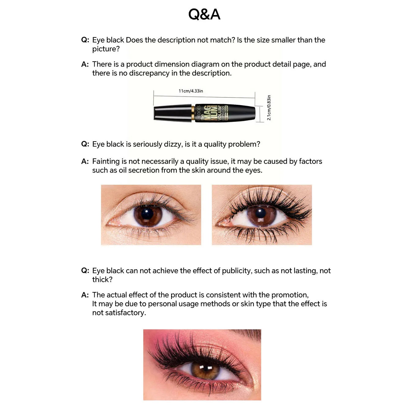 4D Fiber Mascara — Thickening, Lengthening & Curling Waterproof Formula