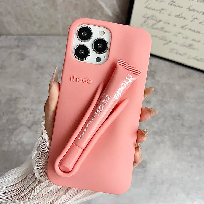 Rhode Lip Gloss iPhone Case — Silicone Phone Case with Lip Gloss