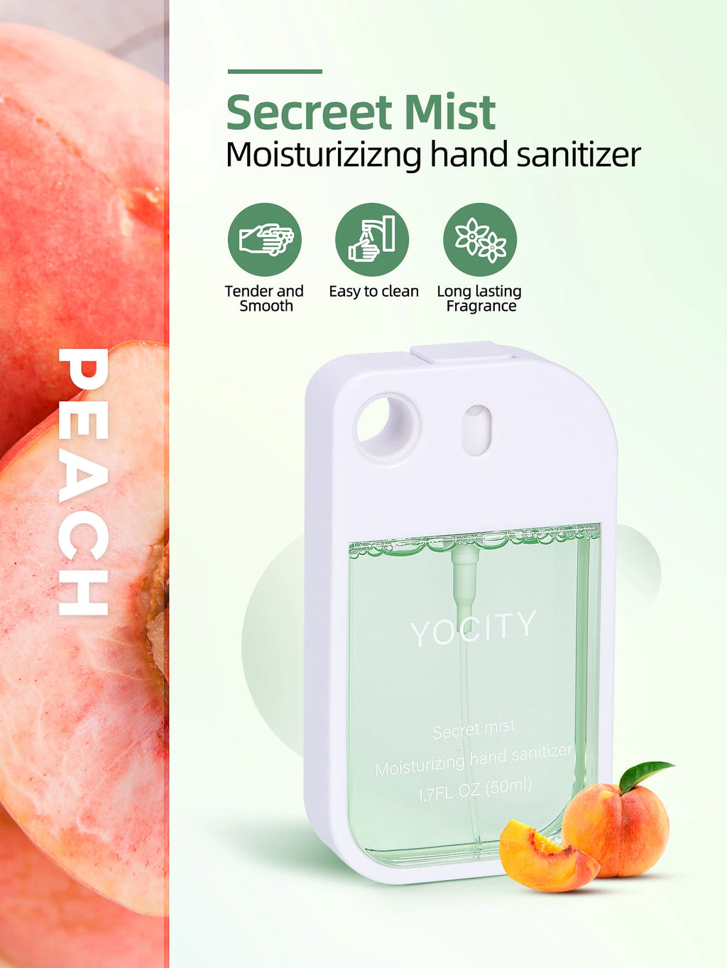 YOCITY Pocket Fragrance Spray — 50ml Aesthetic Hand Sanitizer & Air Freshener