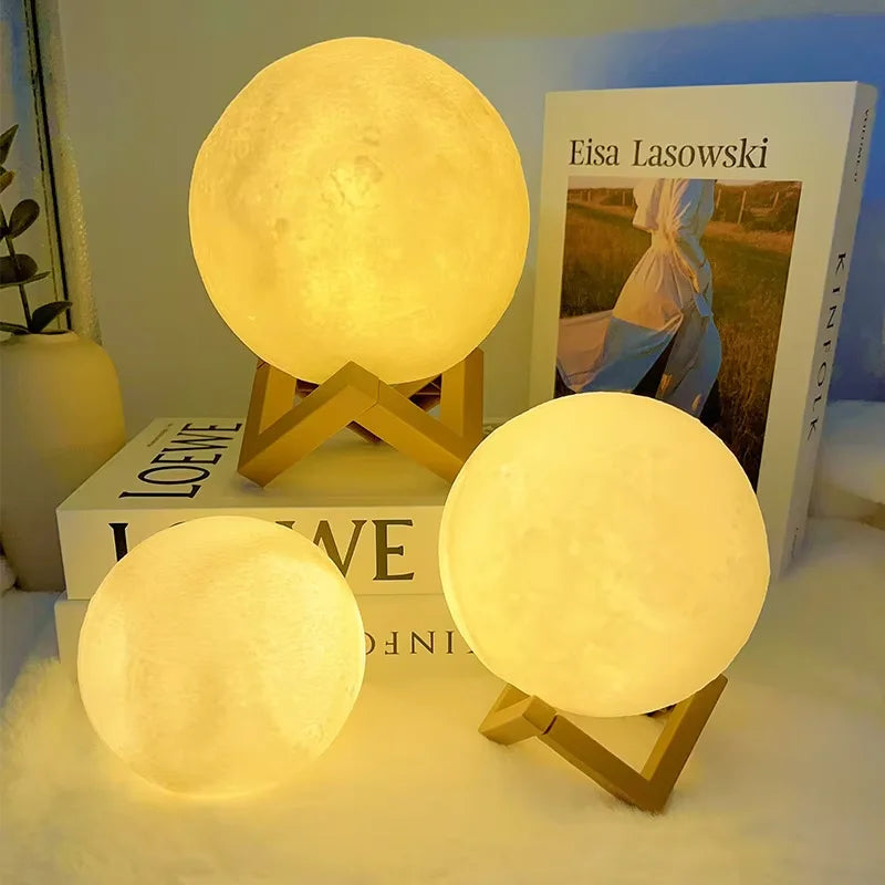 Moon Night Light — 3D LED Galaxy Lamp for Bedroom & Home Décor