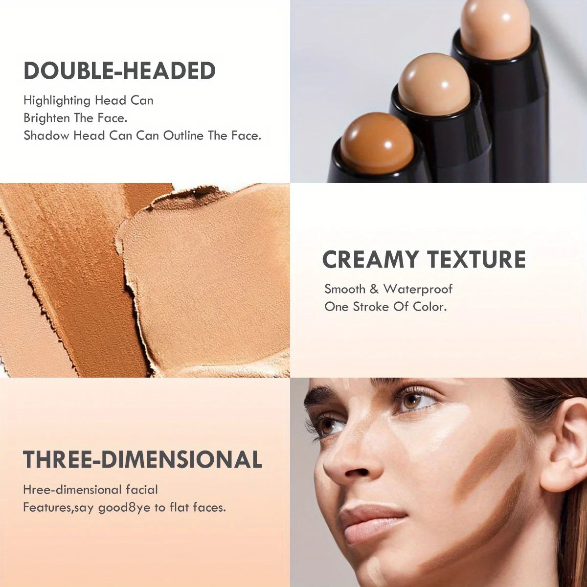 Contour & Concealer Stick — Full Coverage Dark Circle Corrector Pen