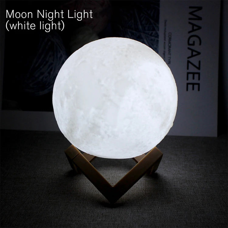 Moon Night Light — 3D LED Galaxy Lamp for Bedroom & Home Décor