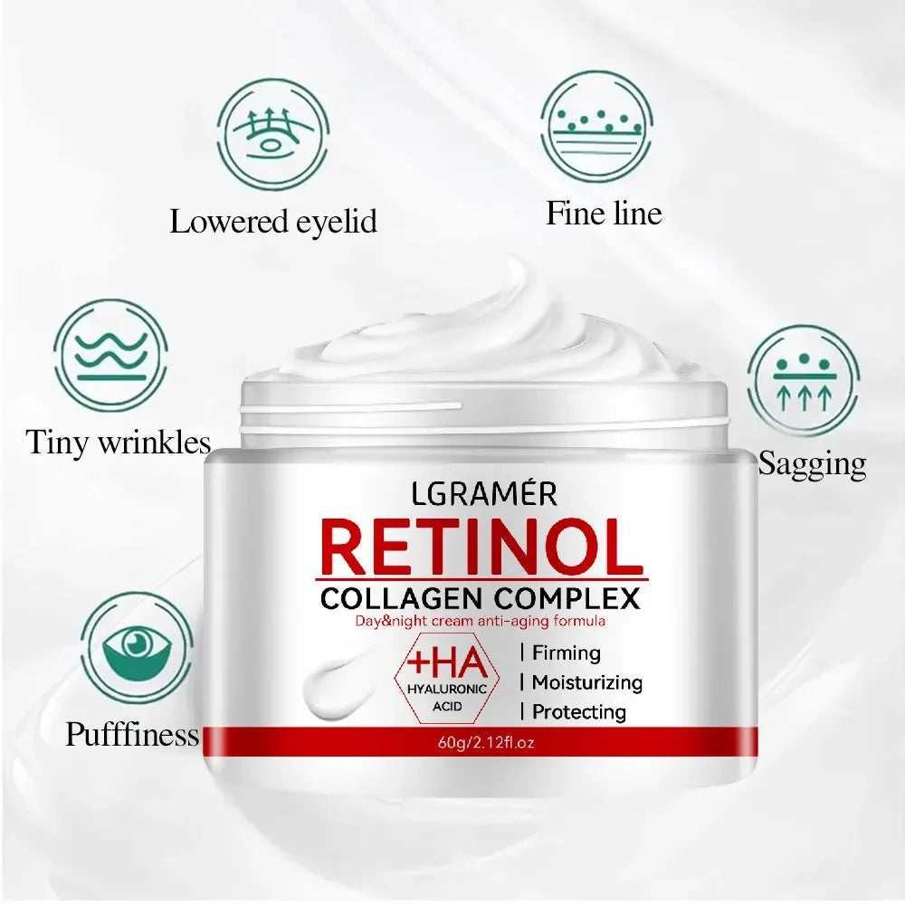 Retinol & Collagen Firming Face Cream — Anti-Wrinkle Brightening Moisturizer
