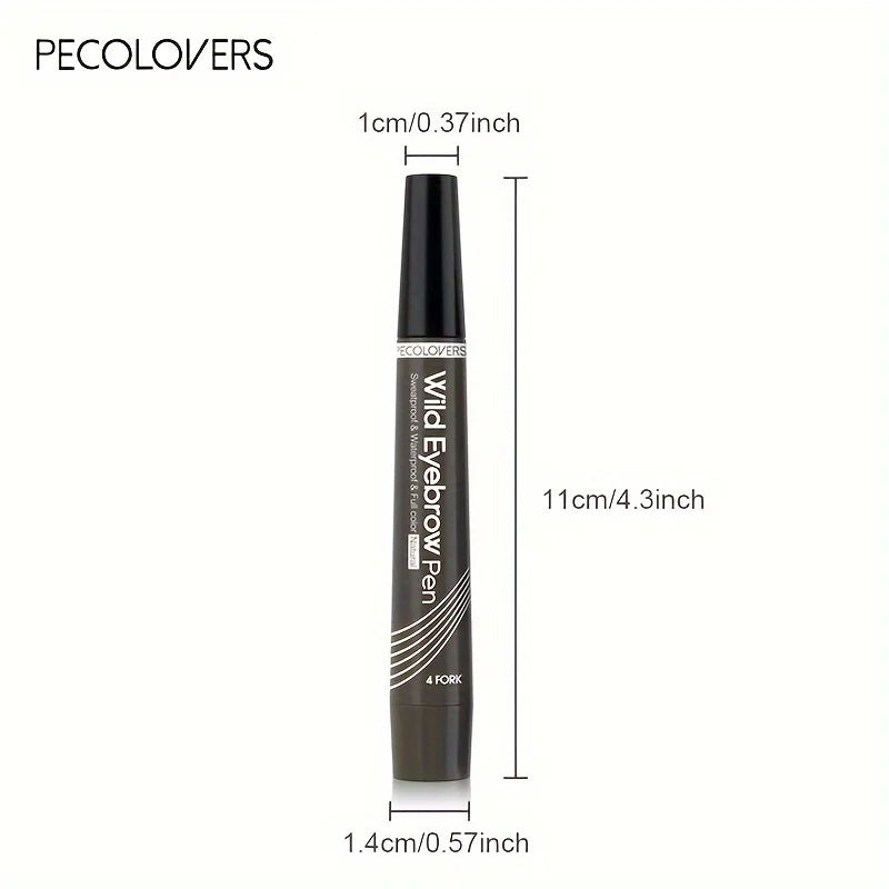 4-Fork Microblading Eyebrow Pen — Waterproof Hair Stroke Brow Tattoo Pencil