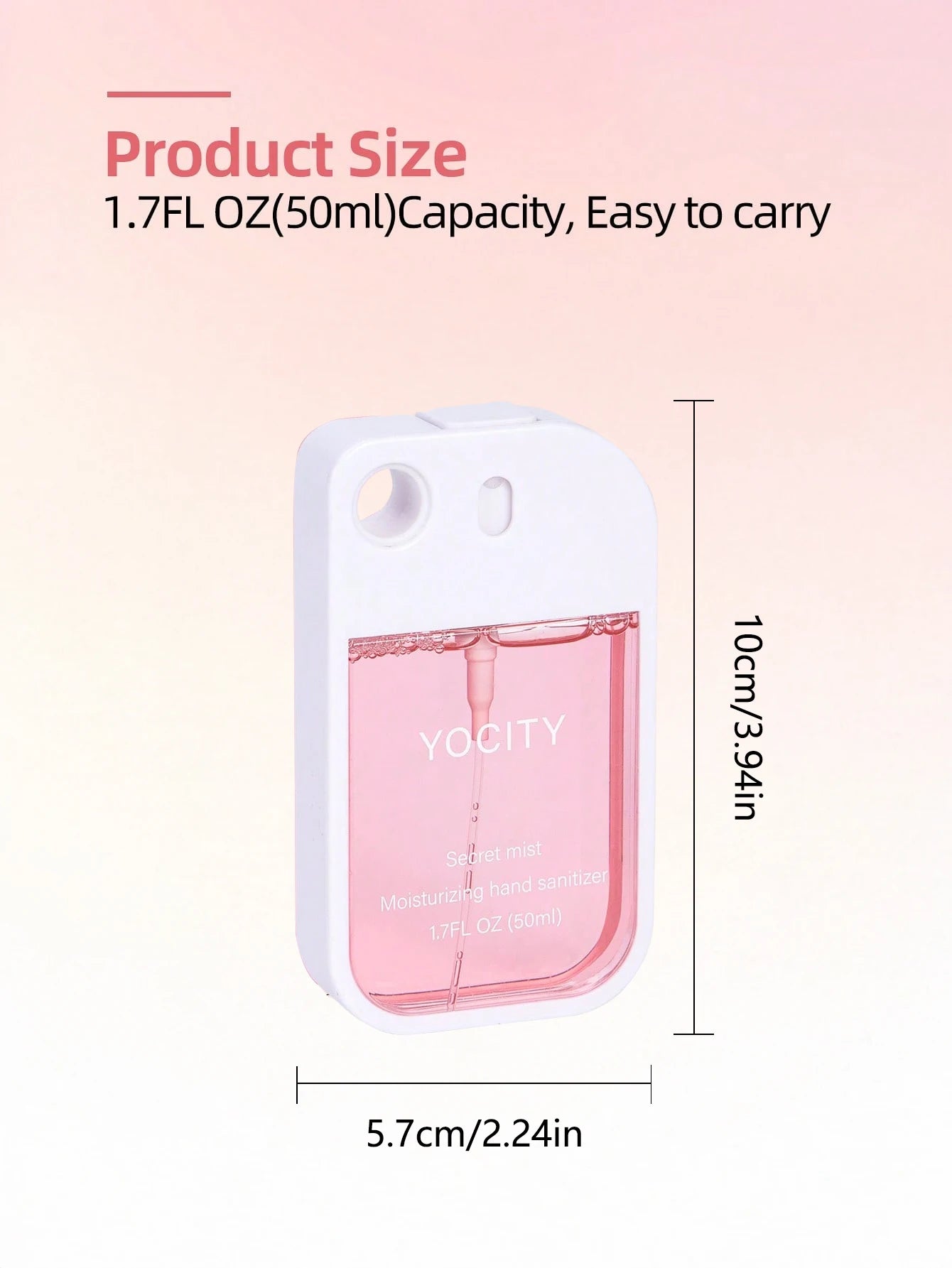 YOCITY Pocket Fragrance Spray — 50ml Aesthetic Hand Sanitizer & Air Freshener