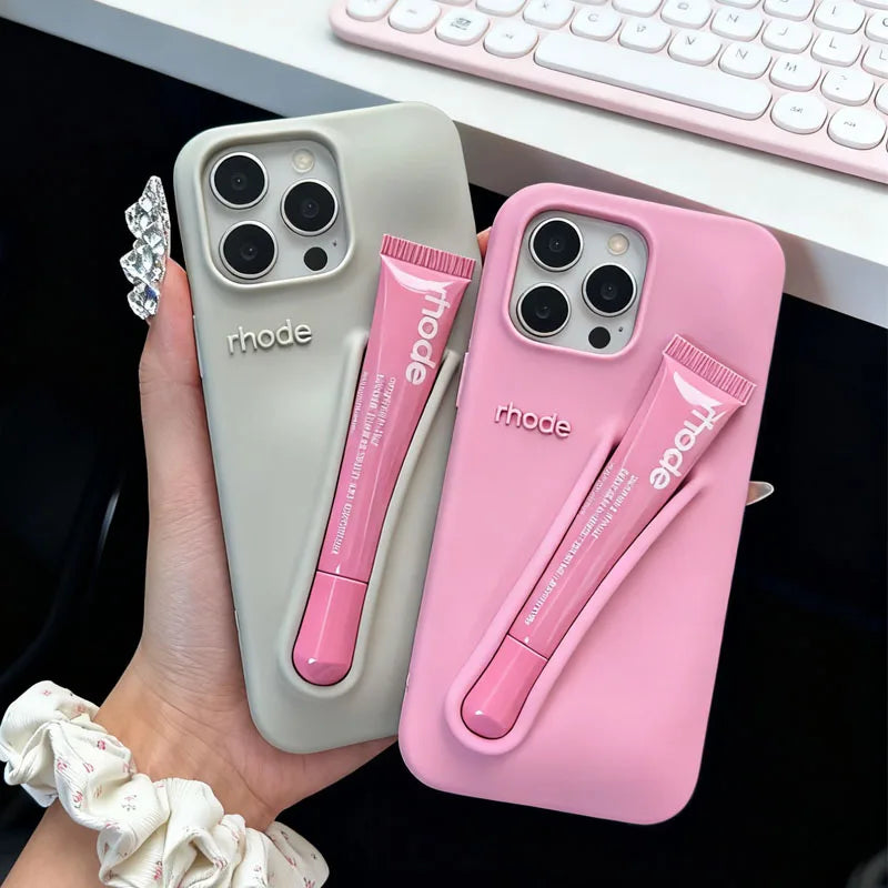 Rhode Lip Gloss iPhone Case — Silicone Phone Case with Lip Gloss