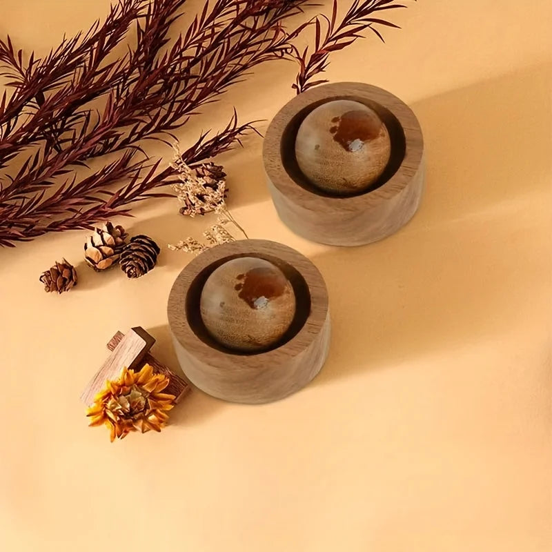 Wooden Essential Oil Diffuser Ball — Natural Car & Home Aromatherapy Decor
