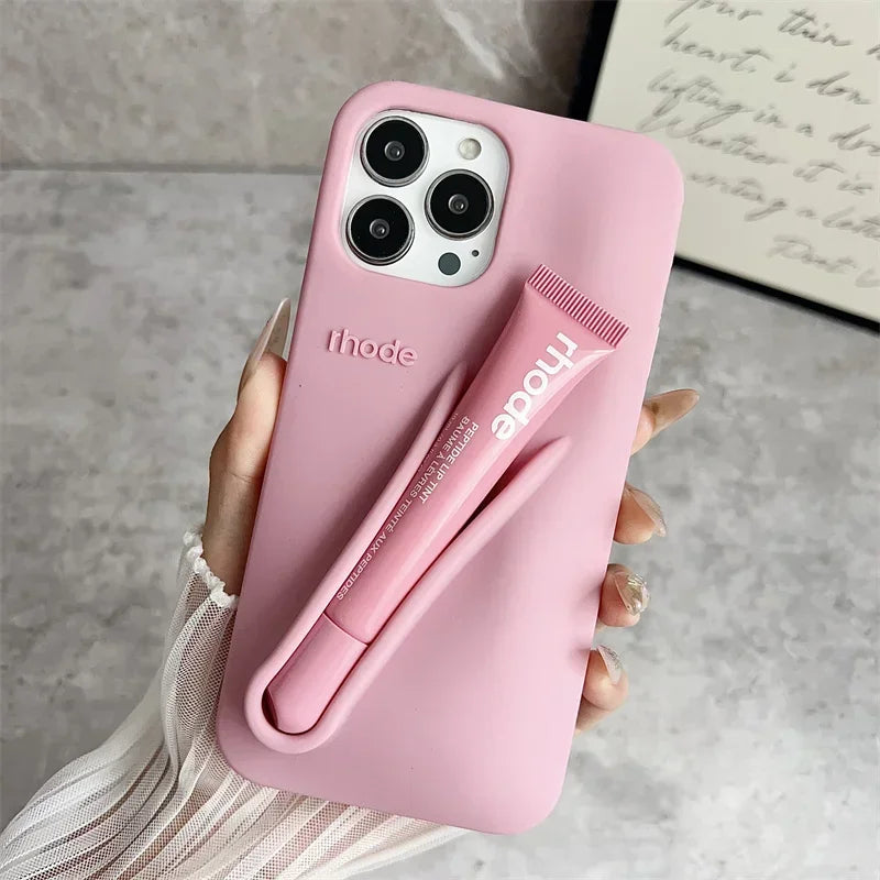 Rhode Lip Gloss iPhone Case — Silicone Phone Case with Lip Gloss