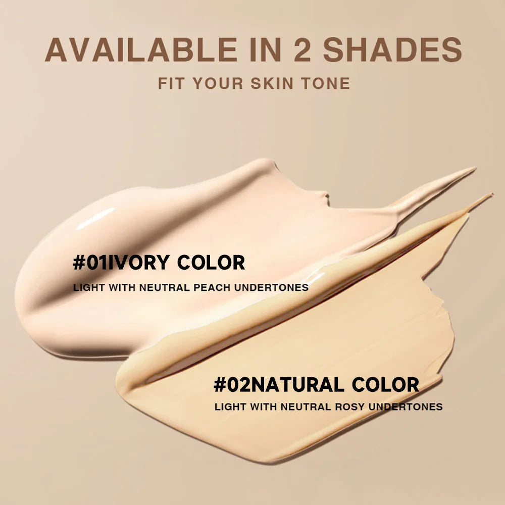 Double-Headed Foundation Stick with Brush — Full Coverage Concealer & Blender