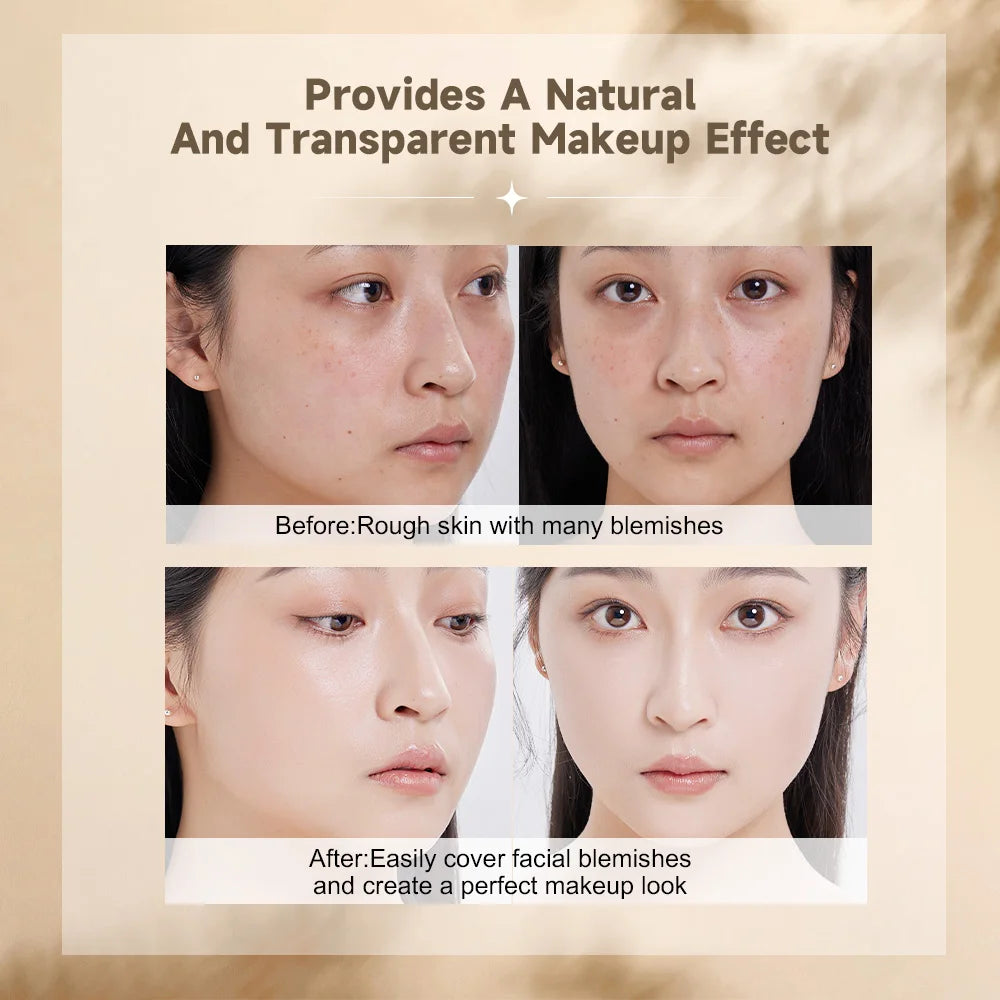 Double-Headed Foundation Stick with Brush — Full Coverage Concealer & Blender