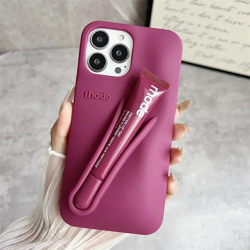 Rhode Lip Gloss iPhone Case — Silicone Phone Case with Lip Gloss