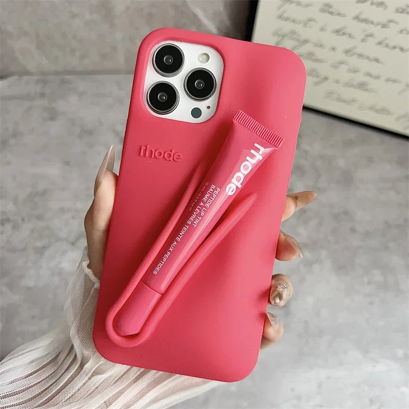 Rhode Lip Gloss iPhone Case — Silicone Phone Case with Lip Gloss