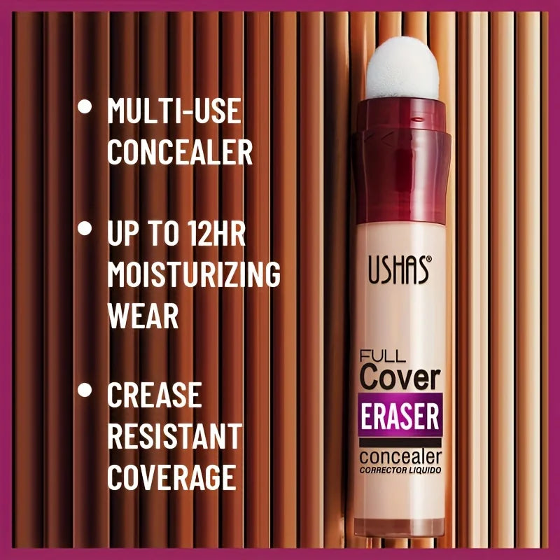 Sponge-Tip Concealer Stick — Full Coverage Liquid Foundation for Dark Circles & Blemishes