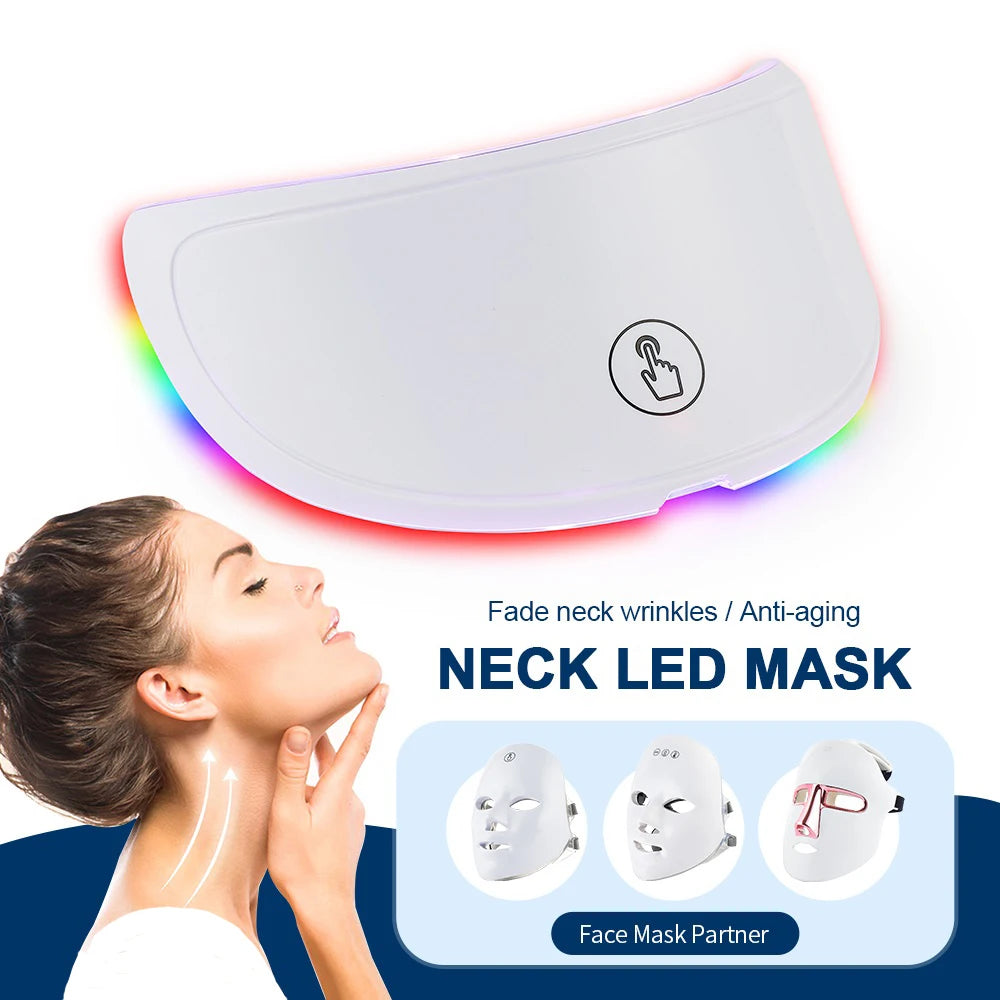 7-Color LED Light Therapy Face Mask — Wireless Photon Skin Rejuvenation & Neck Tightening