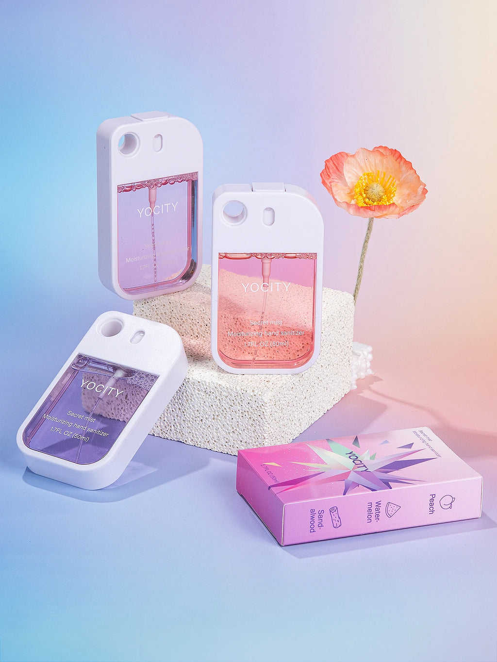 YOCITY Pocket Fragrance Spray — 50ml Aesthetic Hand Sanitizer & Air Freshener
