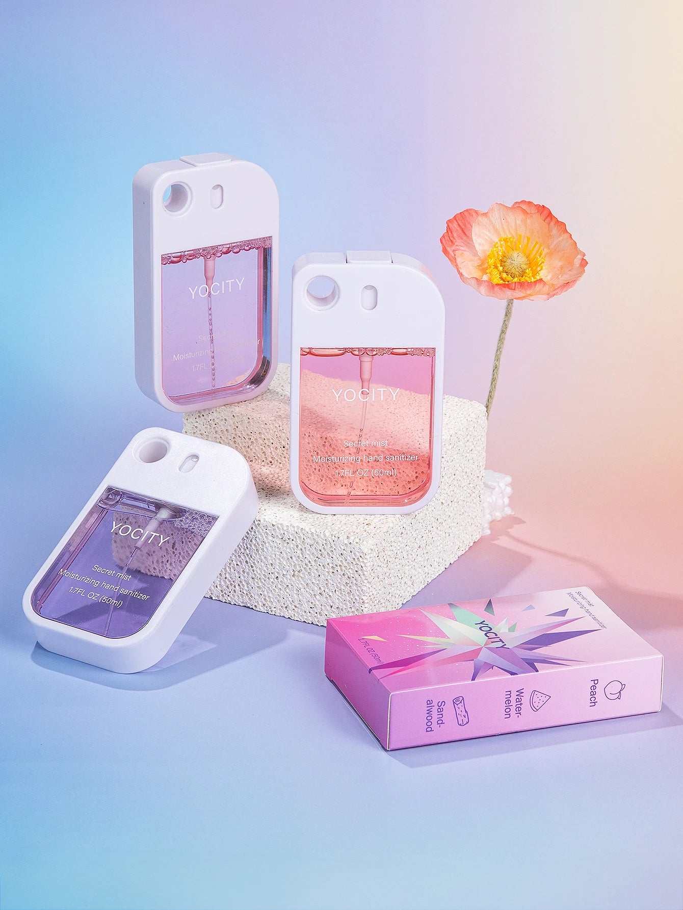 YOCITY Pocket Fragrance Spray — 50ml Aesthetic Hand Sanitizer & Air Freshener