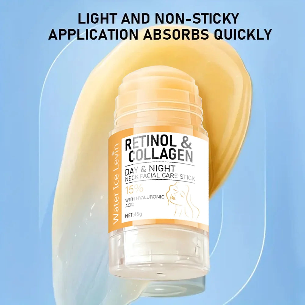 Retinol & Collagen Neck Facial Stick — Day & Night Firming Cream with Hyaluronic Acid