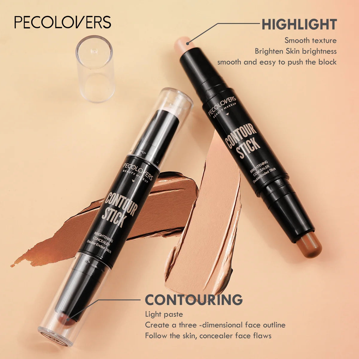 Contour & Concealer Stick — Full Coverage Dark Circle Corrector Pen