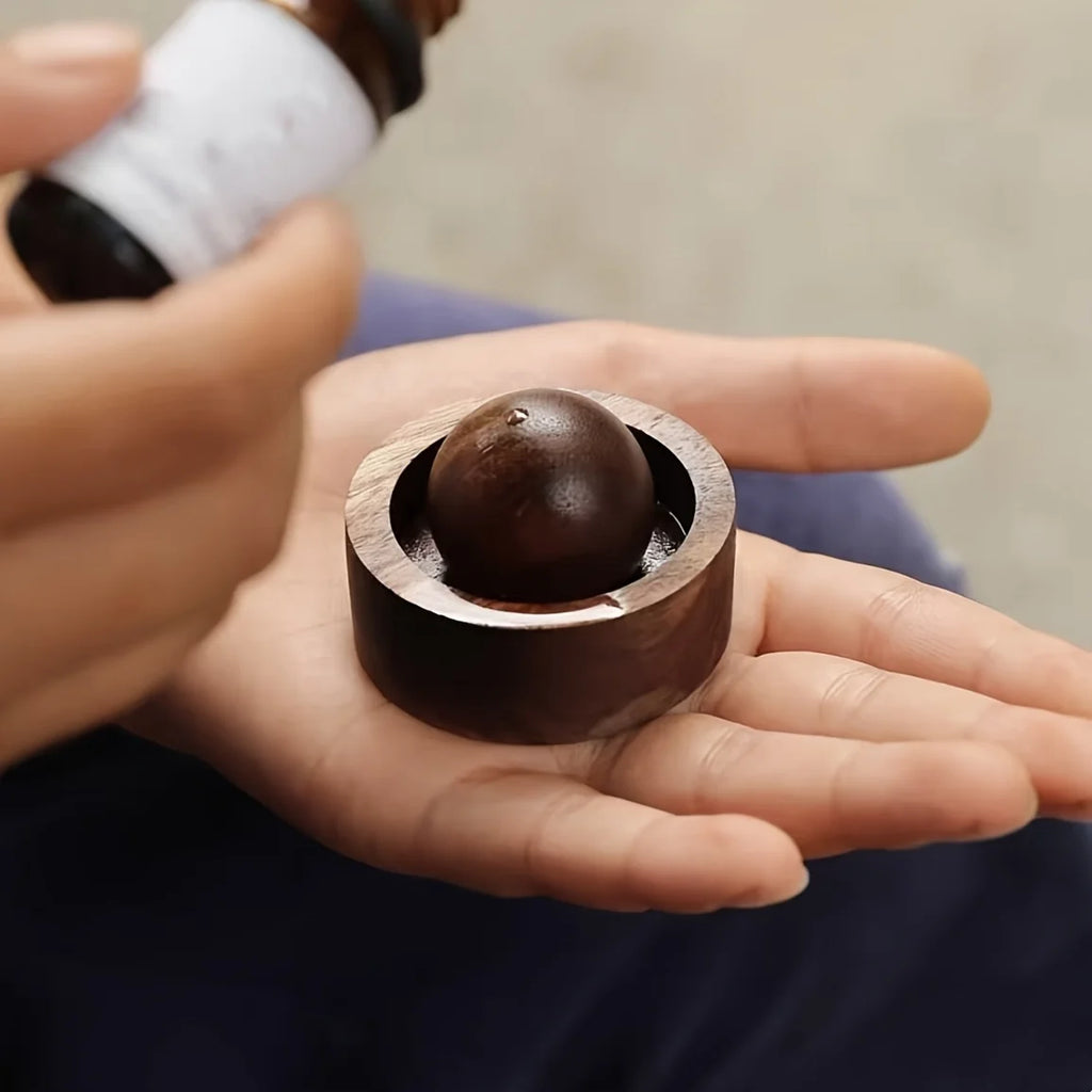 Wooden Essential Oil Diffuser Ball — Natural Car & Home Aromatherapy Decor