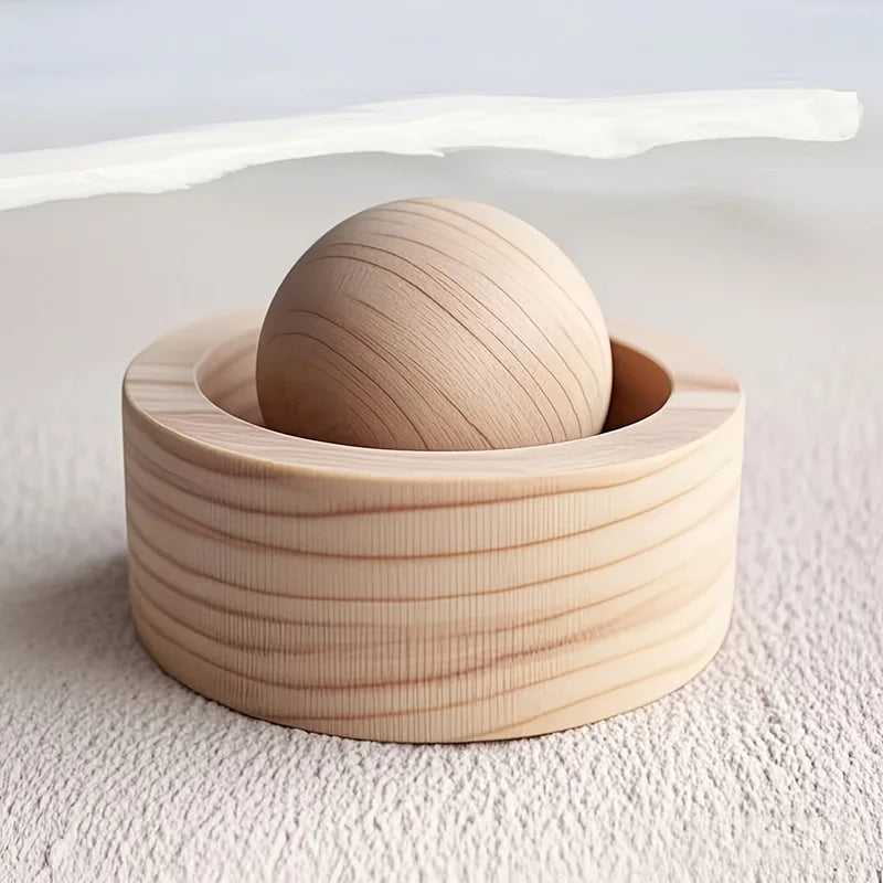 Wooden Essential Oil Diffuser Ball — Natural Car & Home Aromatherapy Decor