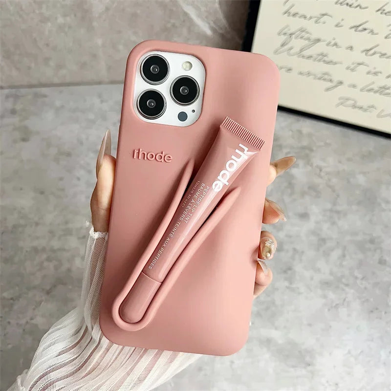 Rhode Lip Gloss iPhone Case — Silicone Phone Case with Lip Gloss